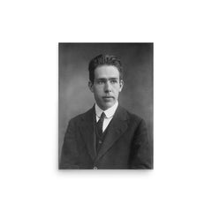 Niels Bohr poster on a plain backdrop in size 12"x16".