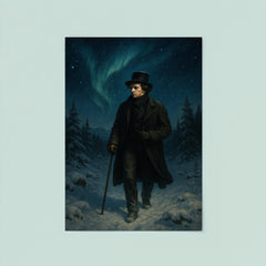 Niels Henrik Abel wandering snowy Nordic night poster 8