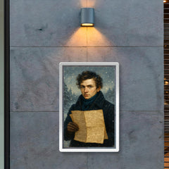 Niels Henrik Abel winter manuscript portrait poster 2