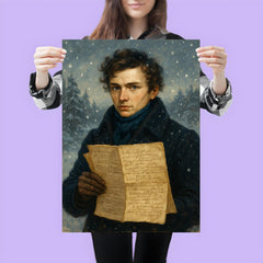 Niels Henrik Abel winter manuscript portrait poster 3