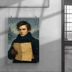 Niels Henrik Abel winter manuscript portrait poster 4