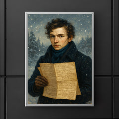 Niels Henrik Abel winter manuscript portrait poster 5