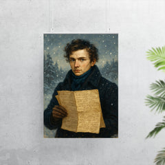 Niels Henrik Abel winter manuscript portrait poster 7