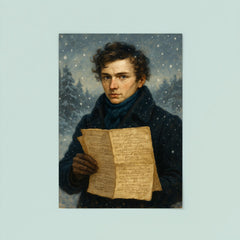 Niels Henrik Abel winter manuscript portrait poster 8