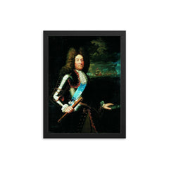 Niels Juel framed print on a plain backdrop in size 12"x16".