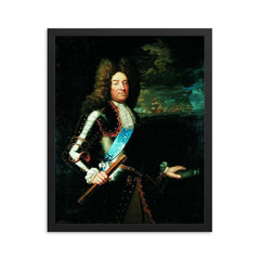 Niels Juel framed print on a plain backdrop in size 16"x20".