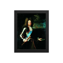 Niels Juel framed print on a plain backdrop in size 8"x10".