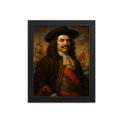 Niels Juel framed print on a plain backdrop in size 8"x10".