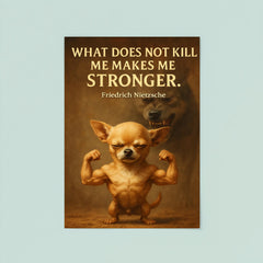 Nietzsche quote chihuahua flexing muscles poster 8