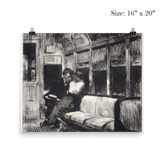 Night on the L Train by Edward Hopper, 1918 poster 2