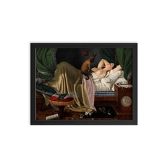 Nightmare by Ditlev Blunck, 1846 framed print on a plain backdrop in size 12"x16".