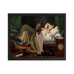 Nightmare by Ditlev Blunck, 1846 framed print on a plain backdrop in size 16"x20".