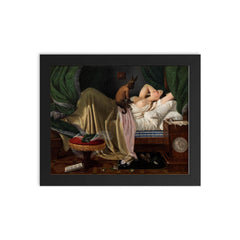 Nightmare by Ditlev Blunck, 1846 framed print on a plain backdrop in size 8"x10".