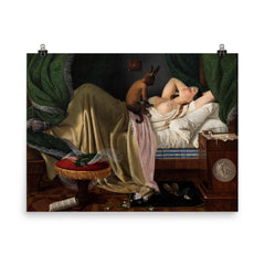 Nightmare by Ditlev Blunck, 1846 poster on a plain backdrop in size 8"x10".