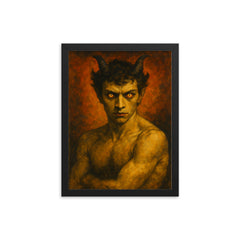 Nijinsky as faun electric gaze framed print on a plain backdrop in size 12"x16".