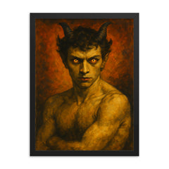 Nijinsky as faun electric gaze framed print on a plain backdrop in size 18"x24".