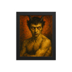 Nijinsky as faun electric gaze framed print on a plain backdrop in size 8"x10".