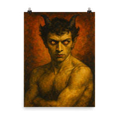 Nijinsky as faun electric gaze poster on a plain backdrop in size 8"x10".