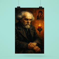 Nikolai Berdyaev amid exile and icon lamp poster 6
