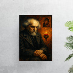 Nikolai Berdyaev amid exile and icon lamp poster 7