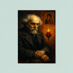 Nikolai Berdyaev amid exile and icon lamp poster 8