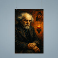 Nikolai Berdyaev amid exile and icon lamp poster 9
