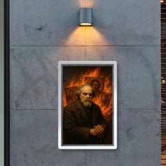Nikolai Berdyaev in exile with burning icons poster 2