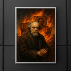 Nikolai Berdyaev in exile with burning icons poster 5