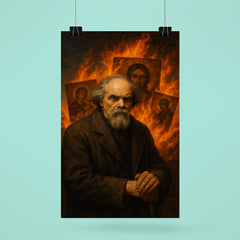 Nikolai Berdyaev in exile with burning icons poster 6