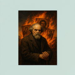 Nikolai Berdyaev in exile with burning icons poster 8