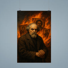 Nikolai Berdyaev in exile with burning icons poster 9