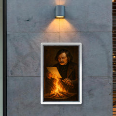 Nikolai Gogol burning manuscript scene poster 2