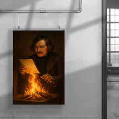 Nikolai Gogol burning manuscript scene poster 4