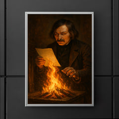 Nikolai Gogol burning manuscript scene poster 5