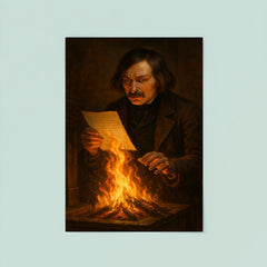 Nikolai Gogol burning manuscript scene poster 8