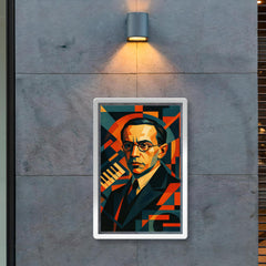 Nikolai Roslavets constructivist composer portrait poster 2