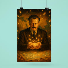 Nikolai Vavilov among glowing seeds and maps poster 6