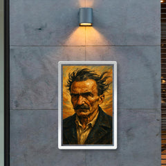 Nikos Kazantzakis windswept portrait poster 2
