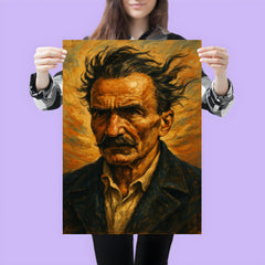 Nikos Kazantzakis windswept portrait poster 3
