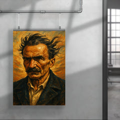 Nikos Kazantzakis windswept portrait poster 4