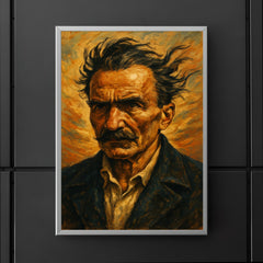Nikos Kazantzakis windswept portrait poster 5