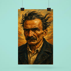 Nikos Kazantzakis windswept portrait poster 6