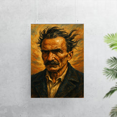 Nikos Kazantzakis windswept portrait poster 7