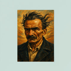 Nikos Kazantzakis windswept portrait poster 8