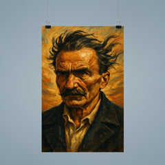 Nikos Kazantzakis windswept portrait poster 9