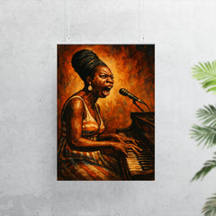 Nina Simone at piano in righteous fury poster 7