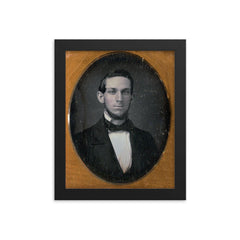 Ninth Plate Daguerreotype of a Man by Tyler & Co. framed print on a plain backdrop in size 8"x10".