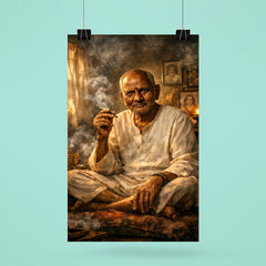 Nisargadatta Maharaj in smoky Bombay room poster 6