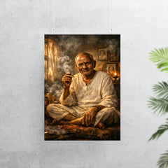 Nisargadatta Maharaj in smoky Bombay room poster 7