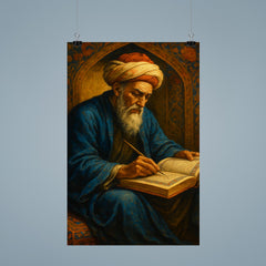Nizam al Mulk writing the Book of Government poster 9